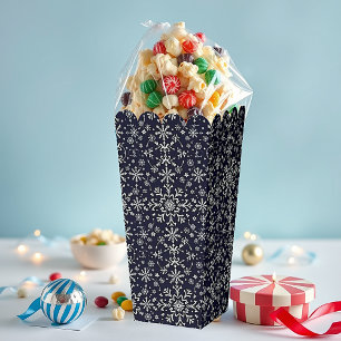 Ballotins Élégant motif de flocons d'argent et bleu