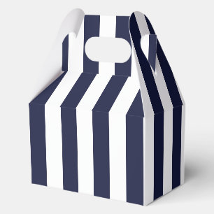 Ballotins Élégant motif rayé bleu marine foncé et blanc