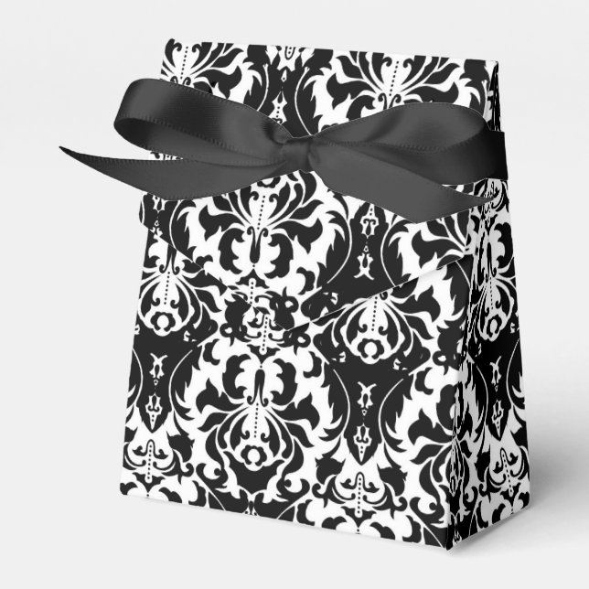 Ballotins Elégant noir & blanc Damask (Verso)