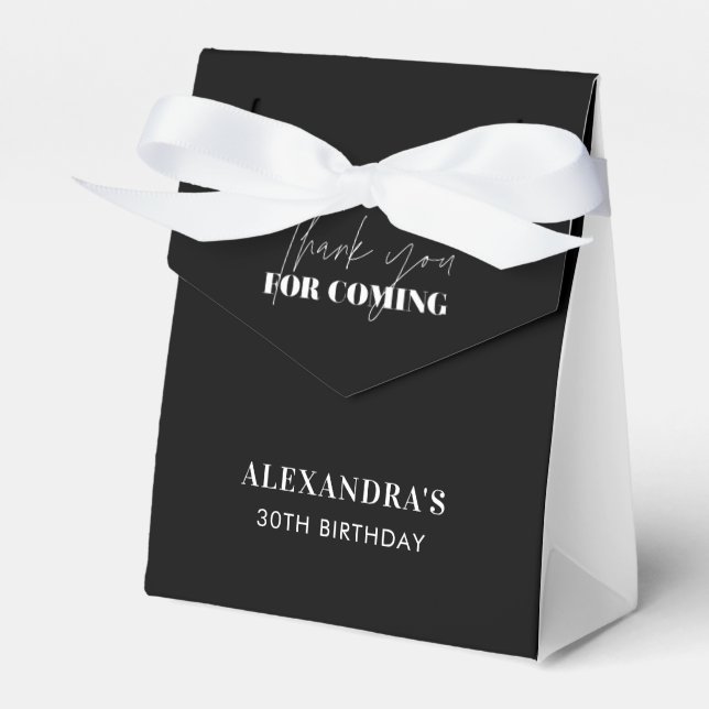 Ballotins Élégant Noir Blanc Merci (Verso)