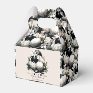 Ballotins Élégant ornement de Noël noir beige ivoire