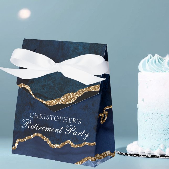 Ballotins Élégant Parti de retraite Marine Blue Gold Custom (Créateur téléchargé)