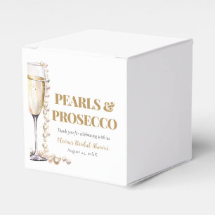 Ballotins Élégant Perles d'Or et Prosecco pour Enterrement d