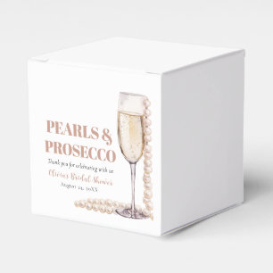 Ballotins Élégant Perles d'Or et Prosecco pour Enterrement d