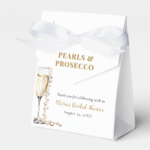 Ballotins Élégant Perles d'Or et Prosecco pour Enterrement d