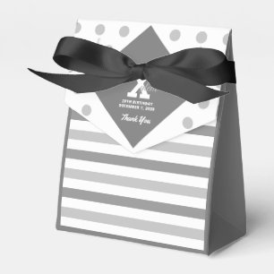 Ballotins Élégant Pois gris en  Ballotin