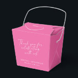 Ballotins Élégant Rose Chaud Tendance Écriture Personnalisée<br><div class="desc">Élégant Boîte de Remerciement Personnalisée Tendance Écriture en Rose Chaud</div>