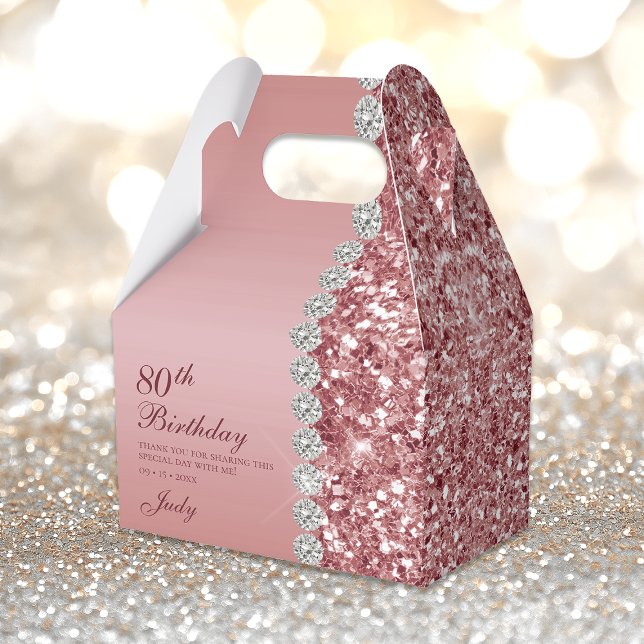 Ballotins Elégant Rose Gold 80e anniversaire (Créateur téléchargé)