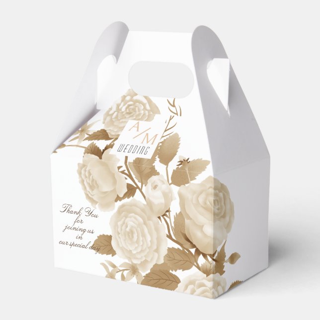 Ballotins Élégant Rose Monogramme Blanc (Verso)