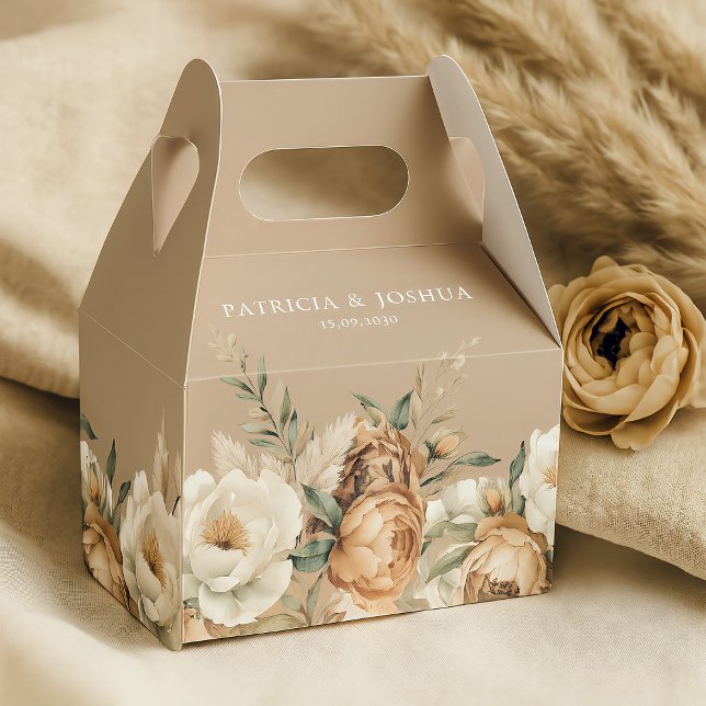 Ballotins Elegant Rustic Boho Wedding Favor Boxes (Créateur téléchargé)