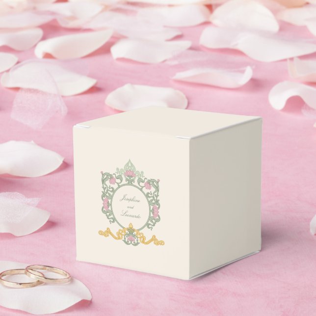 Ballotins Elegant Sage Green and Gold Art Nouveau (Mariage)