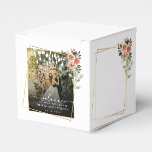 Ballotins Élégant script noir et blanc Mariage Bienvenue