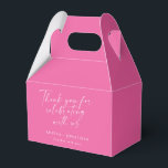 Ballotins Élégant Script tendance Merci personnalisé rose ch<br><div class="desc">Élégant script tendance Merci personnalisé Ballotin en rose chaud</div>