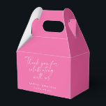 Ballotins Élégant Script Tendance Personnalisé Merci Rose Ch<br><div class="desc">Élégant Script Tendance Personnalisé Merci Boîte Cadeau Rose Chaud</div>