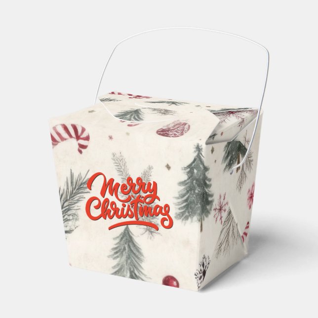 Ballotins Elegant Take Out Christmas Favor Box (Verso)