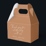 Ballotins Élégant Terracotta Tendance Script Merci Personnal<br><div class="desc">Élégant Terracotta Tendance Script Boîte de Remerciement Personnalisée</div>