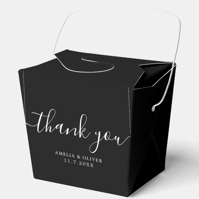 Ballotins Elegant Timeless Wedding Thank You | Personalized  (Recto)