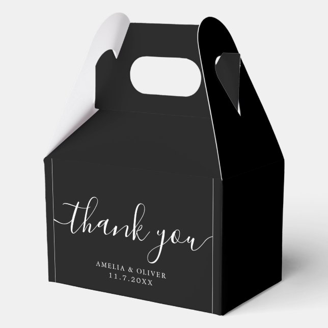 Ballotins Elegant Timeless Wedding Thank You | Personalized  (Recto)
