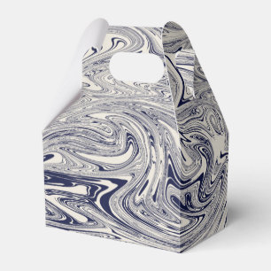 Ballotins Élégant Tourbillon de Marbre Bleu et Blanc
