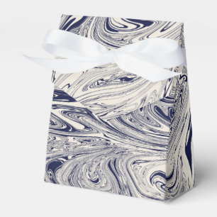 Ballotins Élégant Tourbillon de Marbre Bleu et Blanc