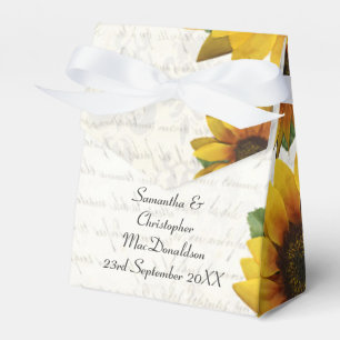 Ballotins Elégant tournesol jaune pays mariage floral