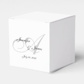Ballotins Élégant Un Monogramme Mariage Faveur Boîtes