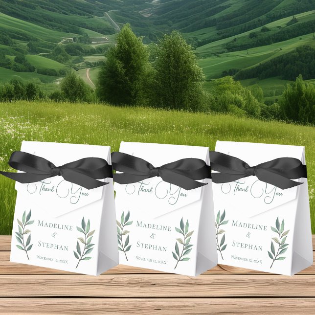 Ballotins Elégant vert Eucalyptus feuille Mariage de automne (Créateur téléchargé)