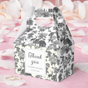 Ballotins Elégant Vintage noir blanc toile Motif cerf