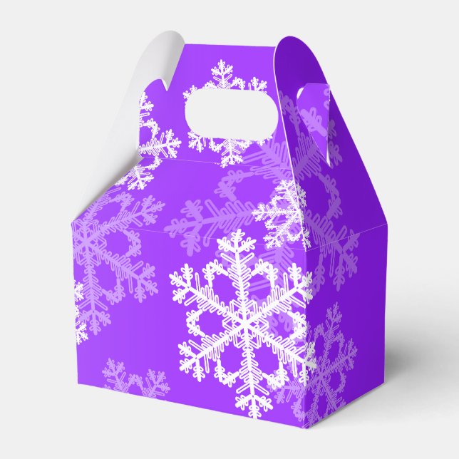 Ballotins Élégant violet Snowflakes motif de Noël moderne (Verso)