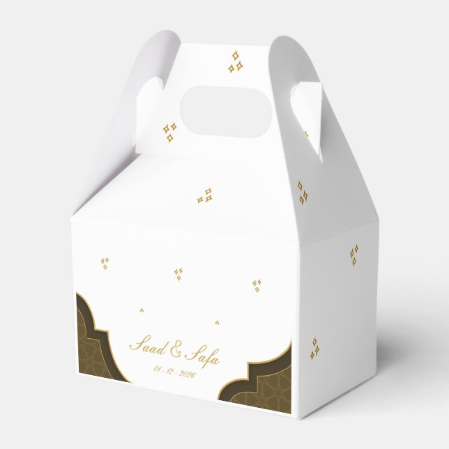 Ballotins Elegant wedding favor boxes editable (Verso)