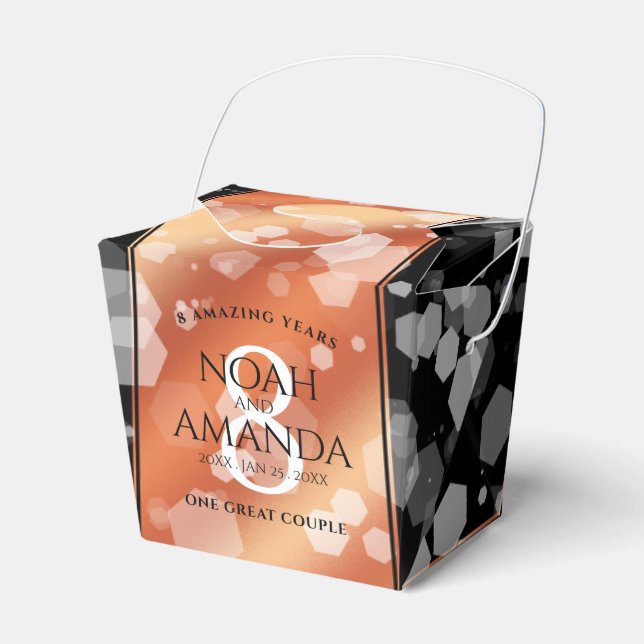 Ballotins Élégante 8ème anniversaire du Mariage de bronze (Verso)