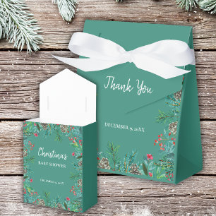 Ballotins Elégante aquarelle Baby shower de Noël Vert