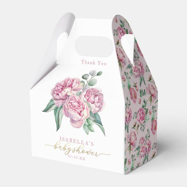 Ballotins Elégante aquarelle Floral Girl Baby shower Favoris (Verso)