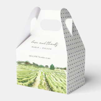 Ballotins Elégante aquarelle Green Winery Vignoble Mariage