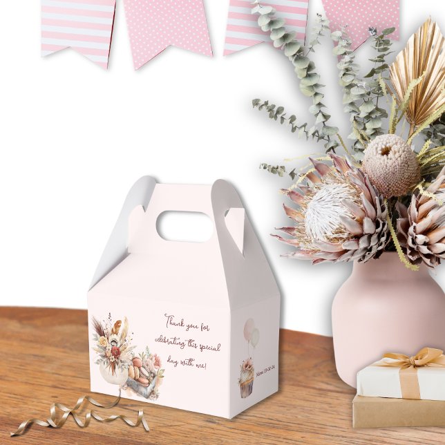 Ballotins Elégante Bohème Rustique Tea Party (Elegant Bohemian Birthday Party Favor Box)