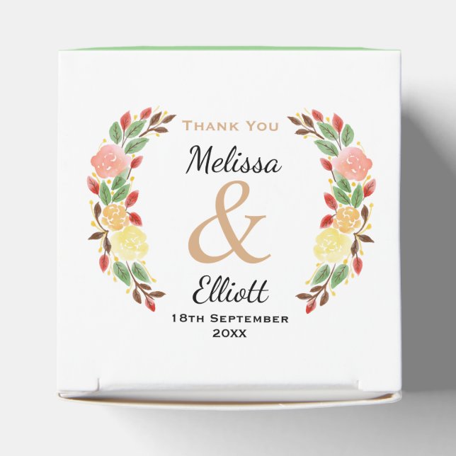 Ballotins Elégante bordure de courroie d'aquarelle florale d (Haut)