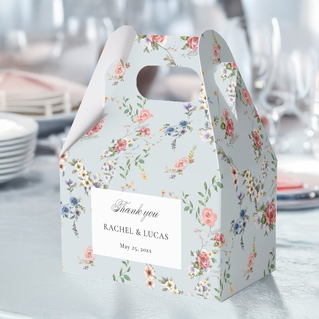 Ballotins Élégante calligraphie florale Pastel Boho (Créateur téléchargé)