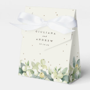 Ballotins Elégante Crème Snowberry+Eucalyptus Mariage d'hive