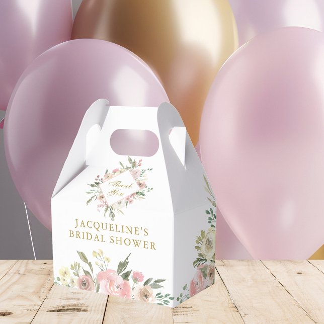 Ballotins Elégante Fête des mariées de jardin fleuri rose or (Créateur téléchargé)