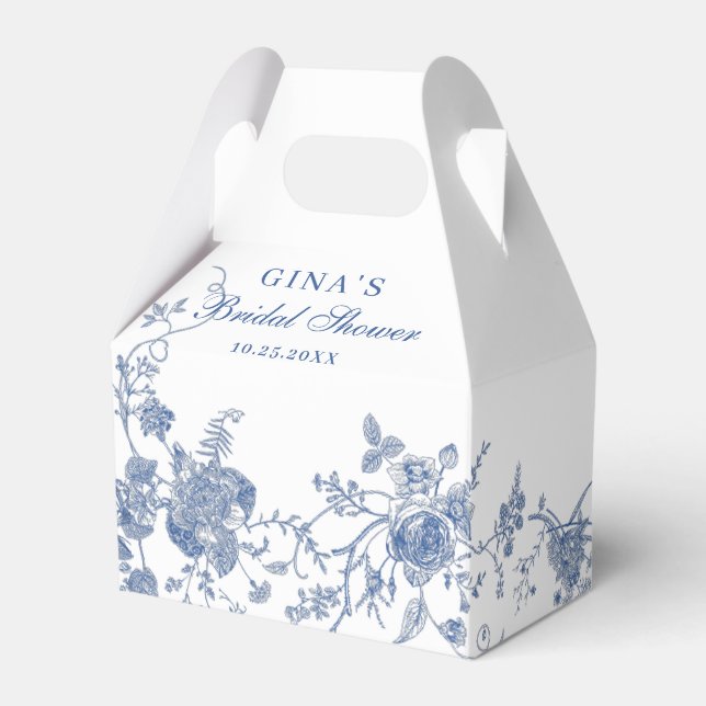 Ballotins Elégante Fête des mariées Florale Bleue Victorienn (Verso)