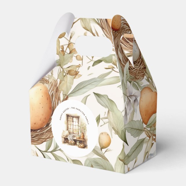 Ballotins Elégante personnalisation Rustique Pâques (Verso)