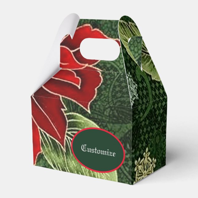 Ballotins Élégante Poinsettia Gable de Noël (Verso)