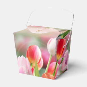 Ballotins Élégante Tulipe colorée Florales Mariage Favor Box