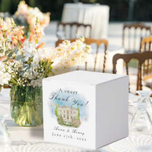 Ballotins Elégante Venue Fontaine fleurs Mariage Merci