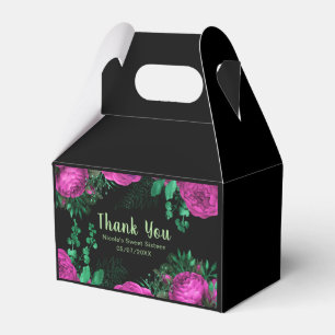 Ballotins Élégantes fleurs rose chaud pour Sweet Sixteen