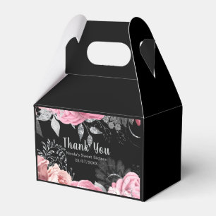 Ballotins Élégantes fleurs roses et argent pour un Sweet Six