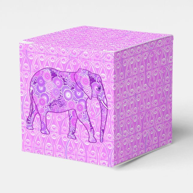 Ballotins Éléphale tourbillon fractal - violet et orchidée (Verso)