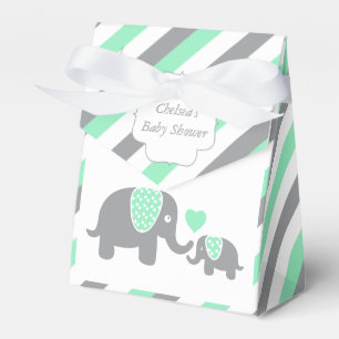 Ballotins Éléphant à rayures vertes et grises