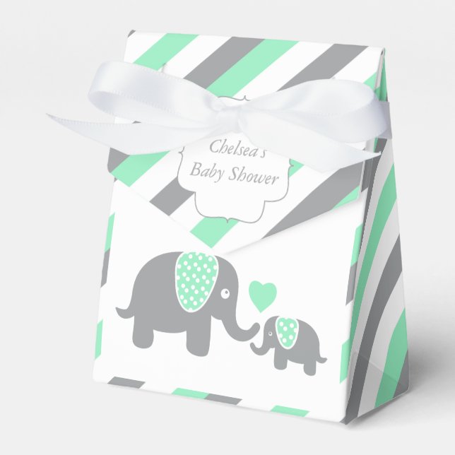 Ballotins Éléphant à rayures vertes et grises (Verso)