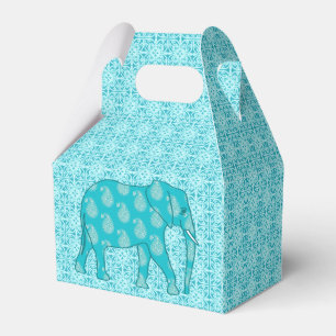 Ballotins éléphant de Paisley - turquoise et aqua
